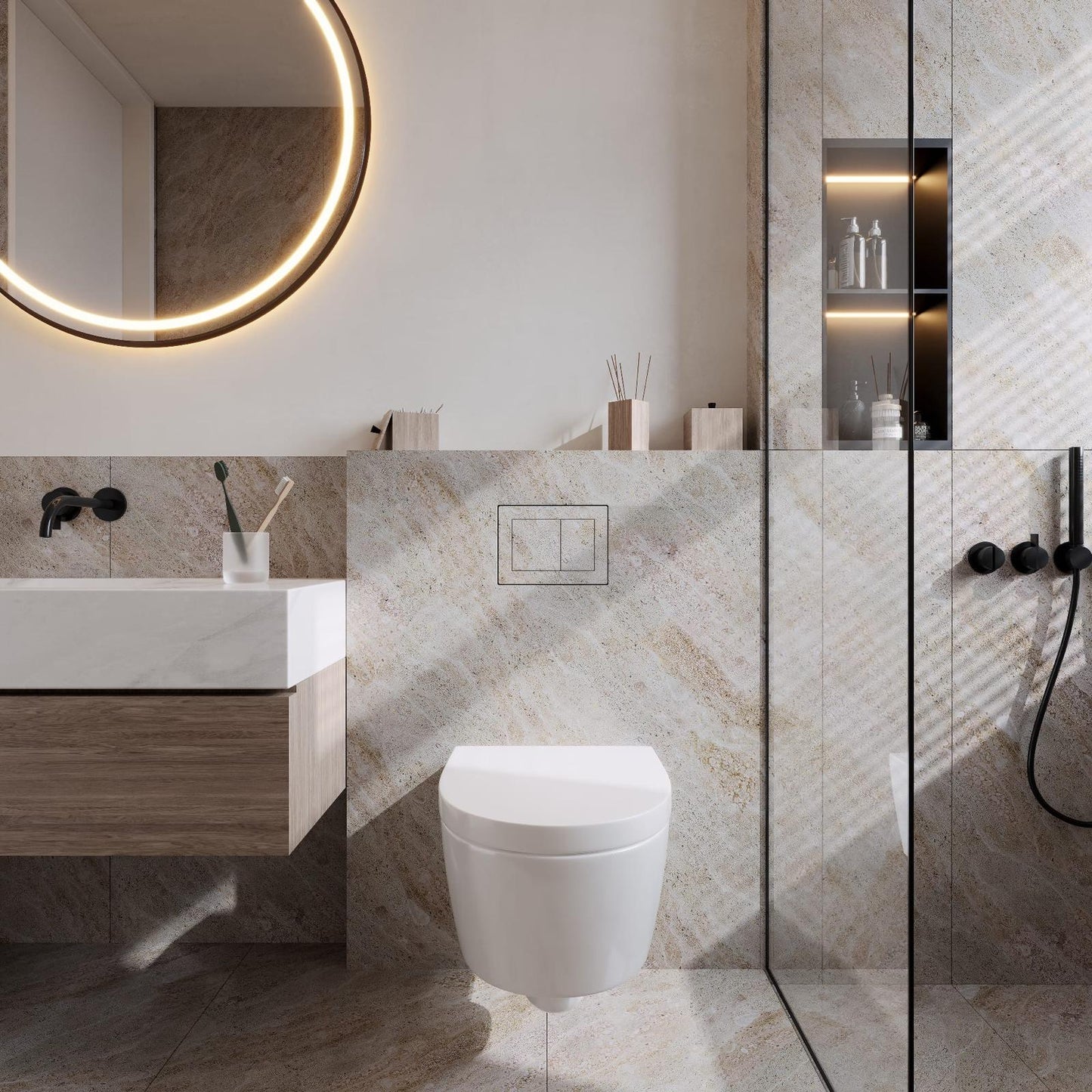 לחצן ניאגרה אינטגרלי