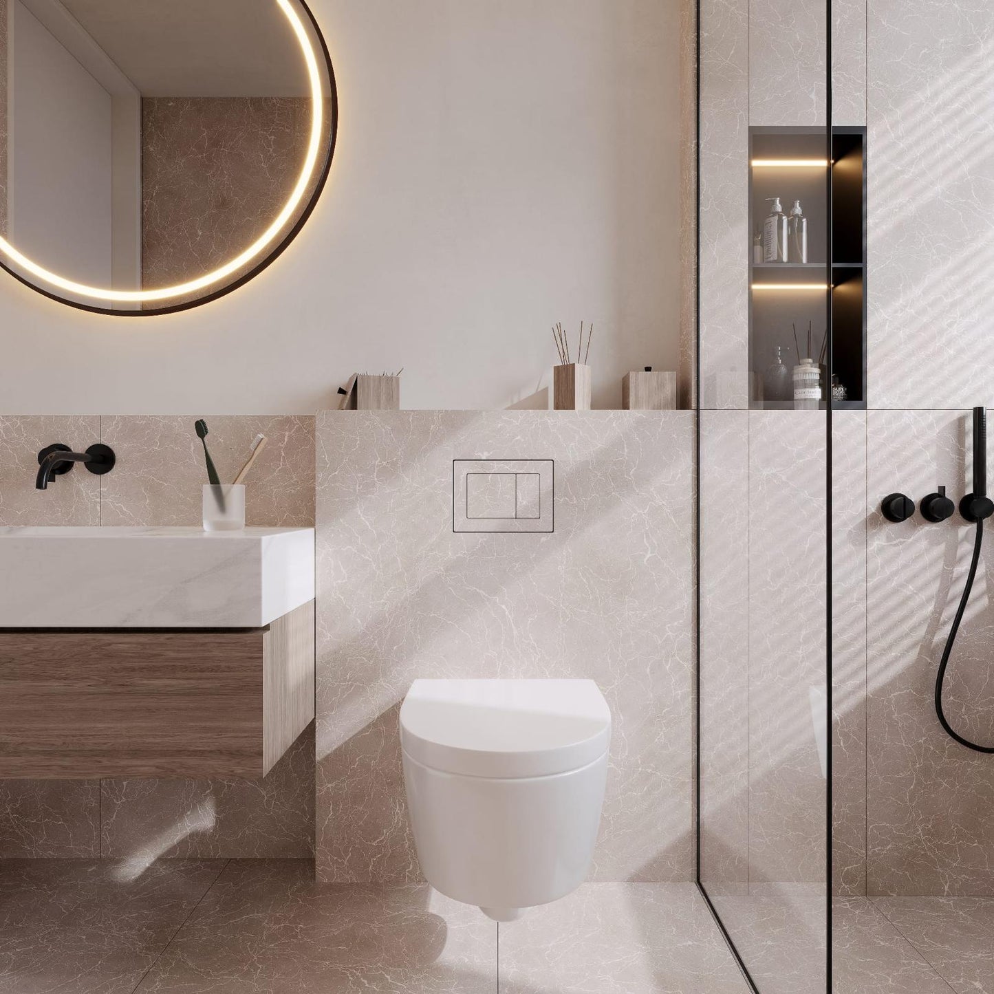 לחצן ניאגרה אינטגרלי